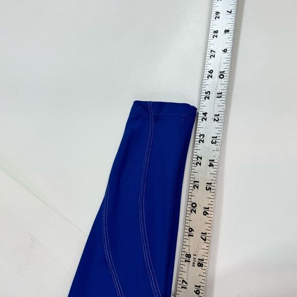 Wilo The Label Leggings Womens Small Blue Solid Mid-Rise Contour Seam New - Picture 3 of 11